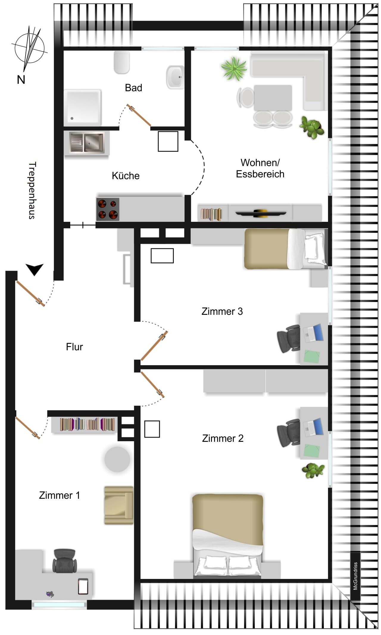 Dachgeschosswohnung in Gießen – Bild 6